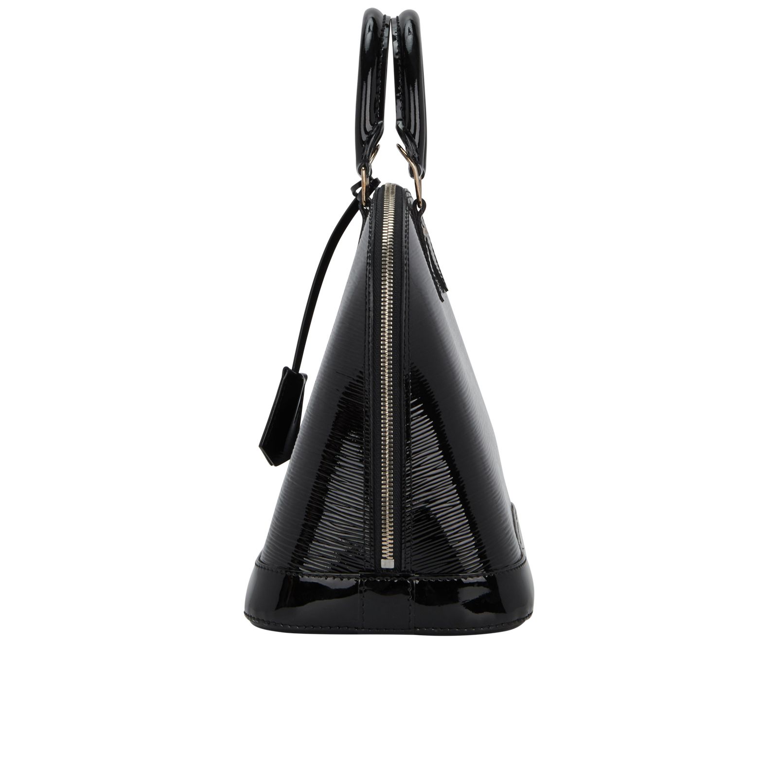 Alma PM, &pound;550, Handbags, Black, Patent Leather, Bottom view